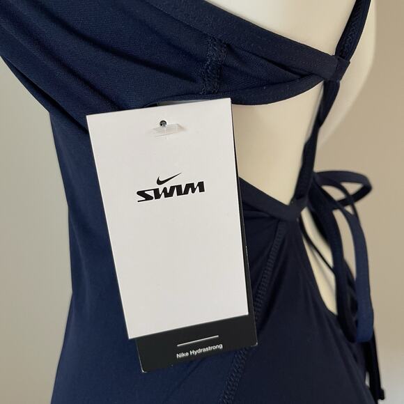NWT Nike Swim Women's Performance Swimwear Navy Blue Size 10 NESSA000-440 - Picture 9 of 12